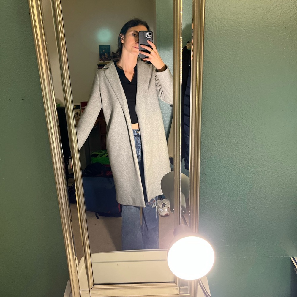 Zara Grey Long Coat